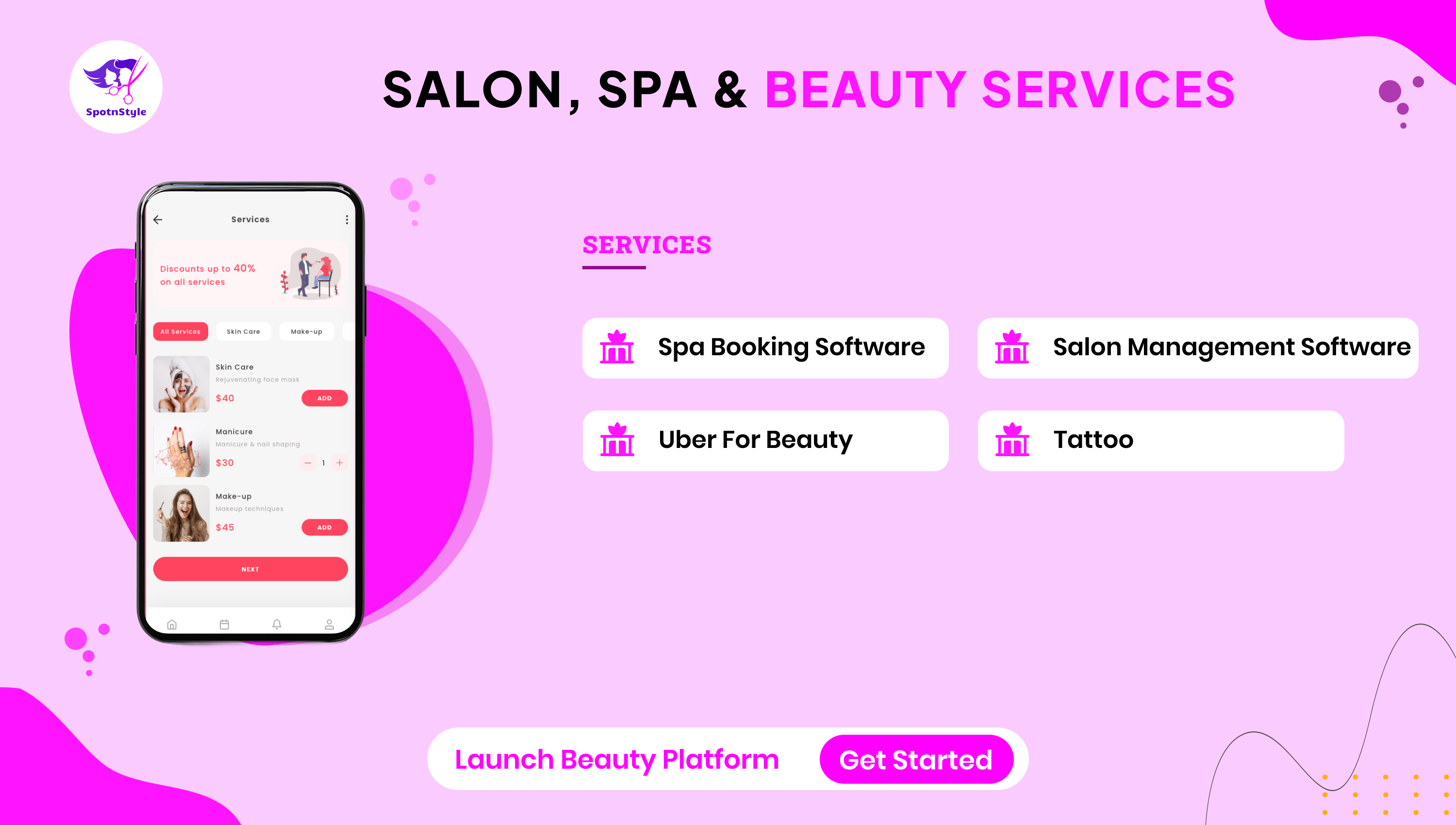 Beauty service booking